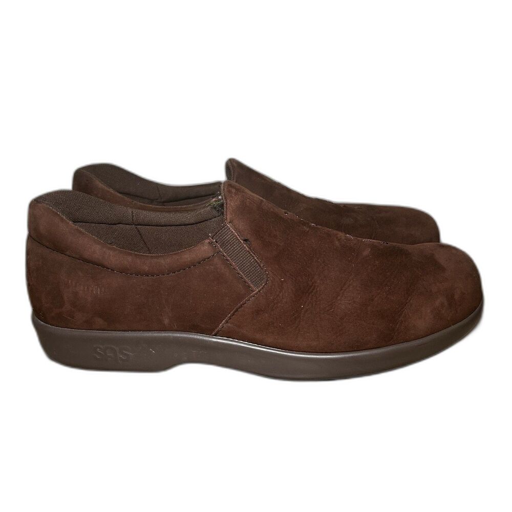 SAS Viva Women's Size 8 N Shoes - Suede Leather Loafers Brown Slip On